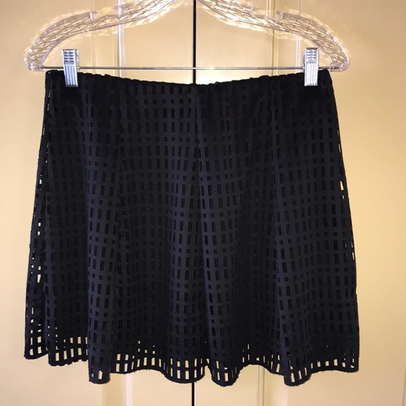 Jolt Black Laser Cut Design Mini Skirt Size M - Picture 2 of 8